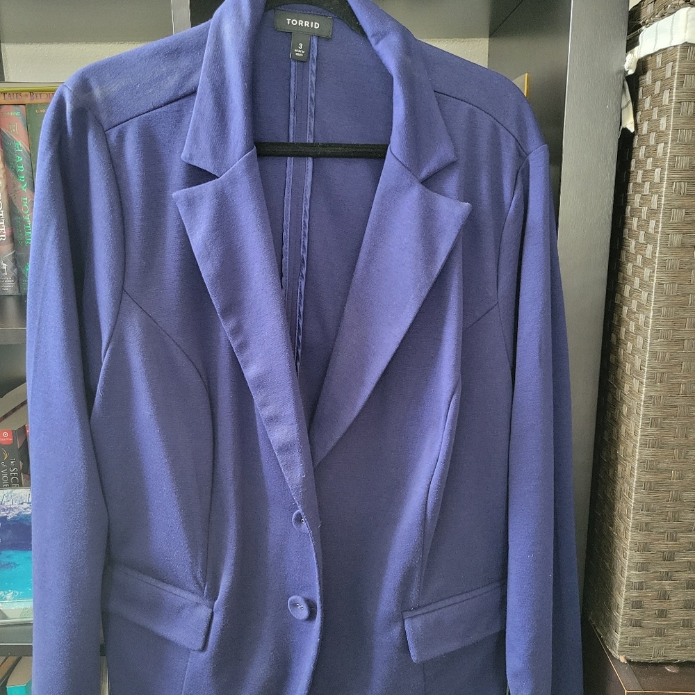 Women's Purple Blazer - Torrid Size 3